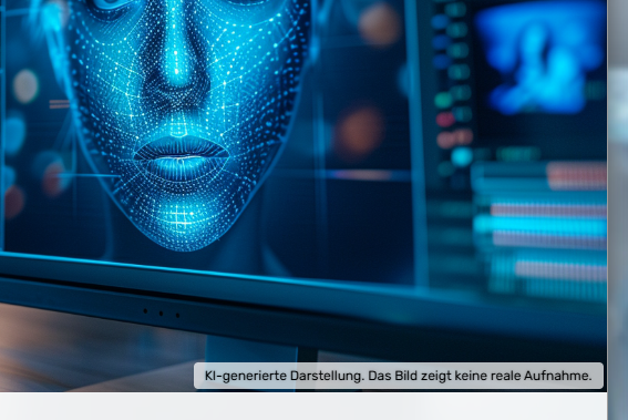 KI-generiertes Beispielbild mit sichtbarer Kennzeichnung: KI-generierte Darstellung. Das Bild zeigt keine reale Aufnahme.